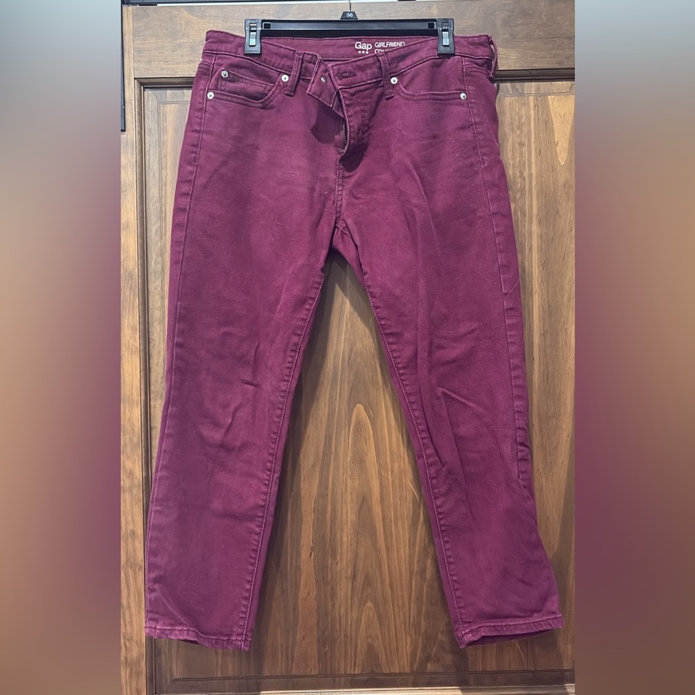 GAP Women's Burgundy Skinny Jeans